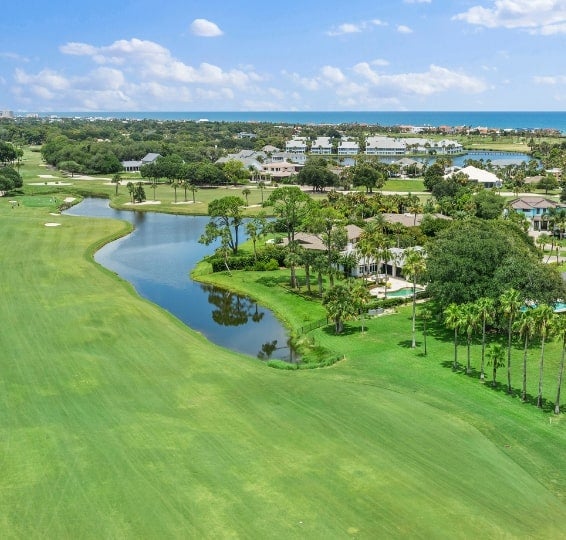 Aerial view of Ponte Vedra Beach golf course