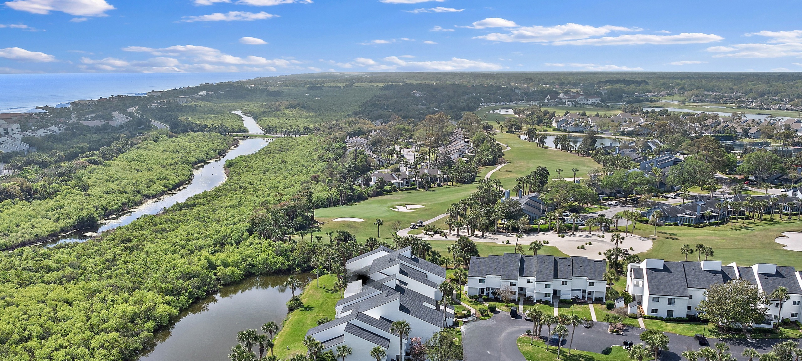 Aerial view of The Preserve neighborhood, Sawgrass Country Club