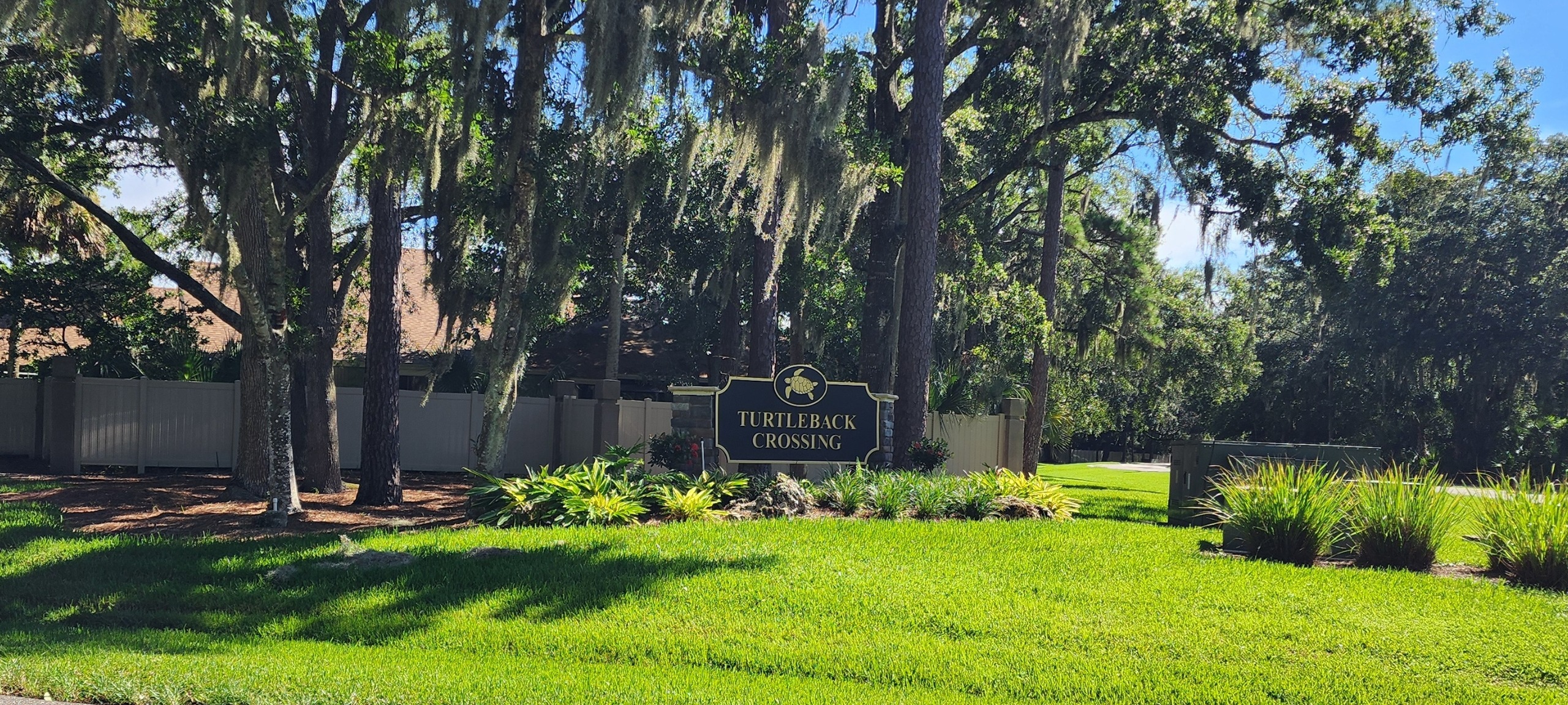 Turtleback Crossing neighborhood sign in Ponte Vedra Beach